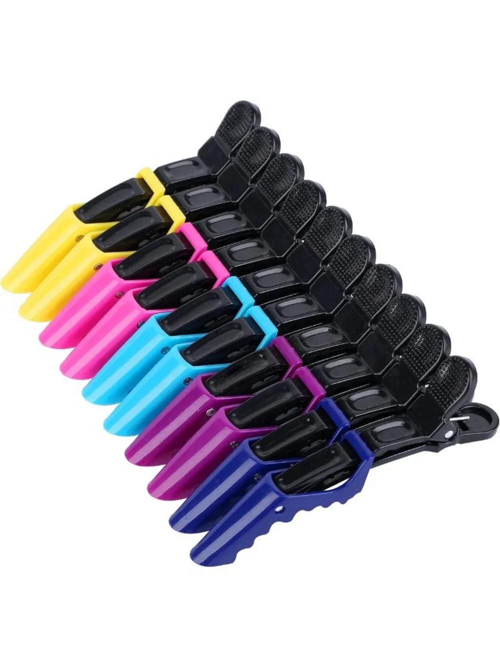 Wide Teeth Double-Hinged Hair Clips for Women - Professional Salon Quality, 10